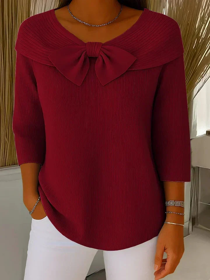 Trinidad | Jersey con Lazo y Cuello Redondo