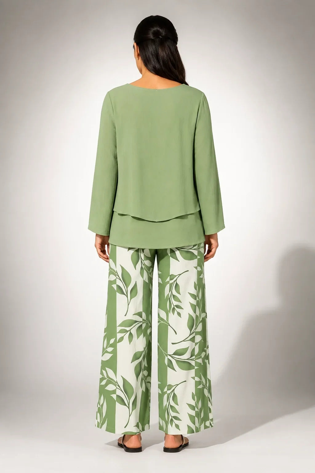 Esperanza™ | Conjunto Verde con Pantalón de Hojas