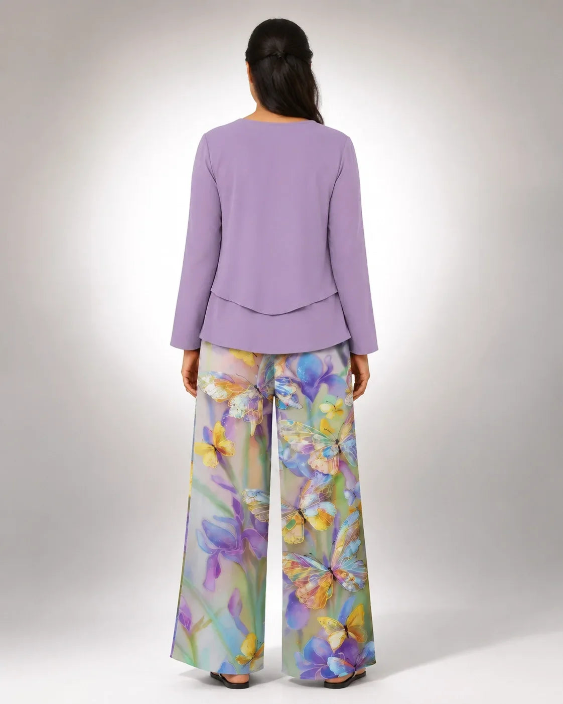 Otilia™ | Conjunto Lila con Pantalón Floral