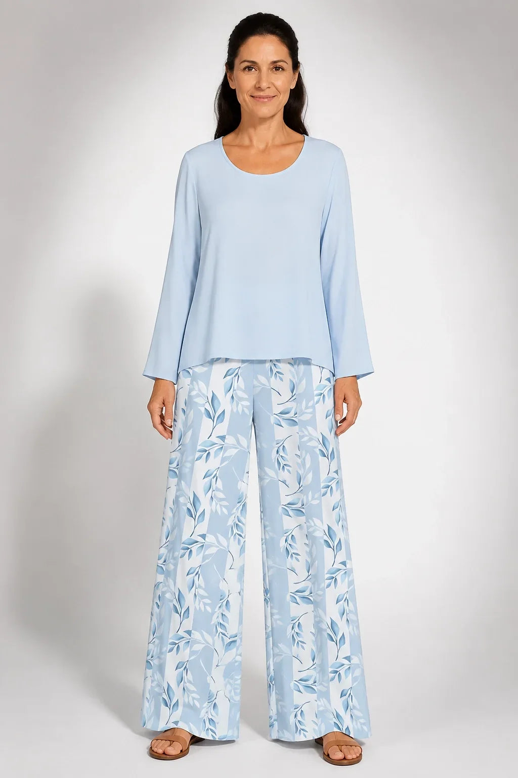 Wenceslada™ | Conjunto Floral Azul Cielo