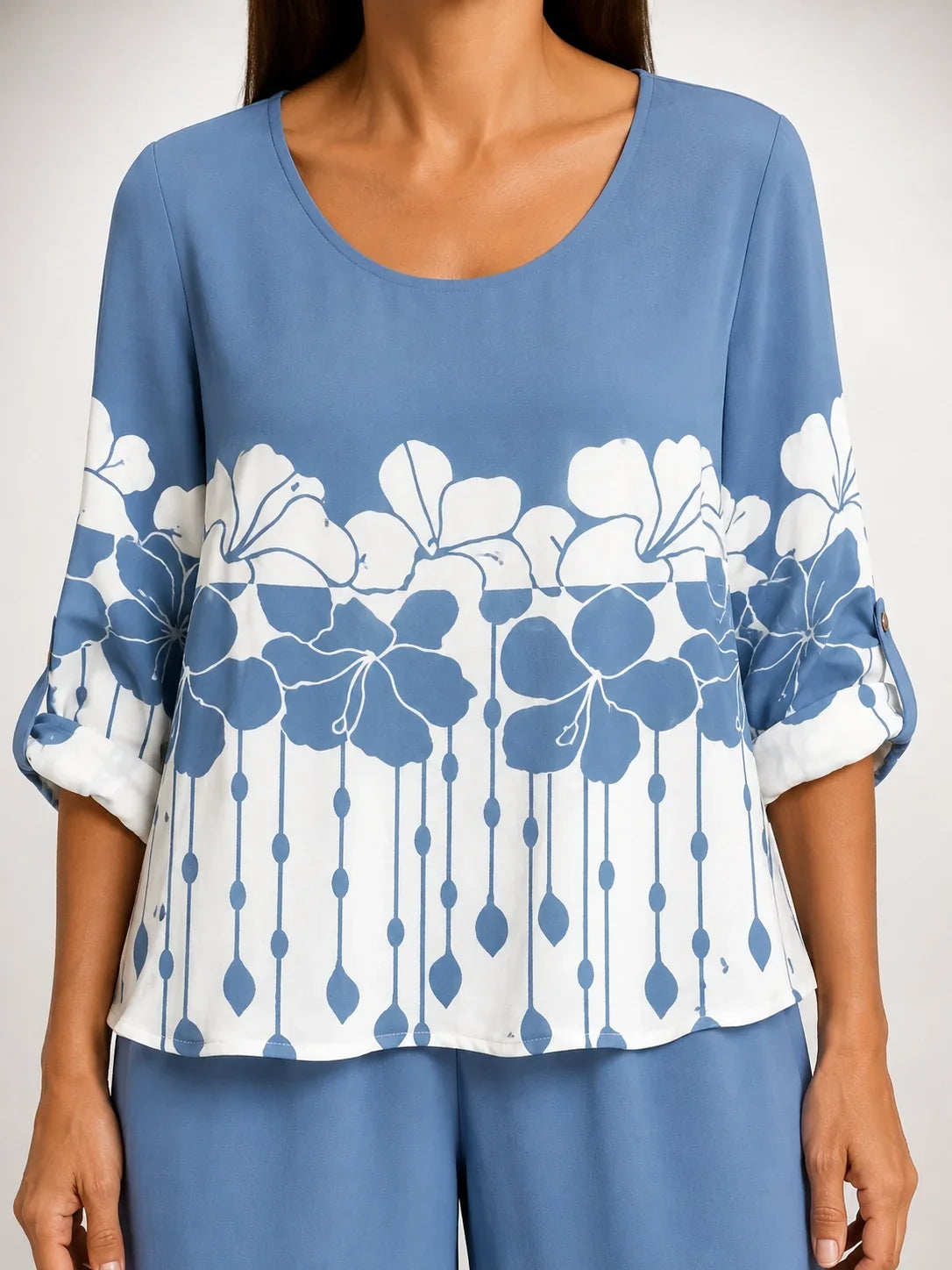 Rosenda™ | Conjunto Floral Azul