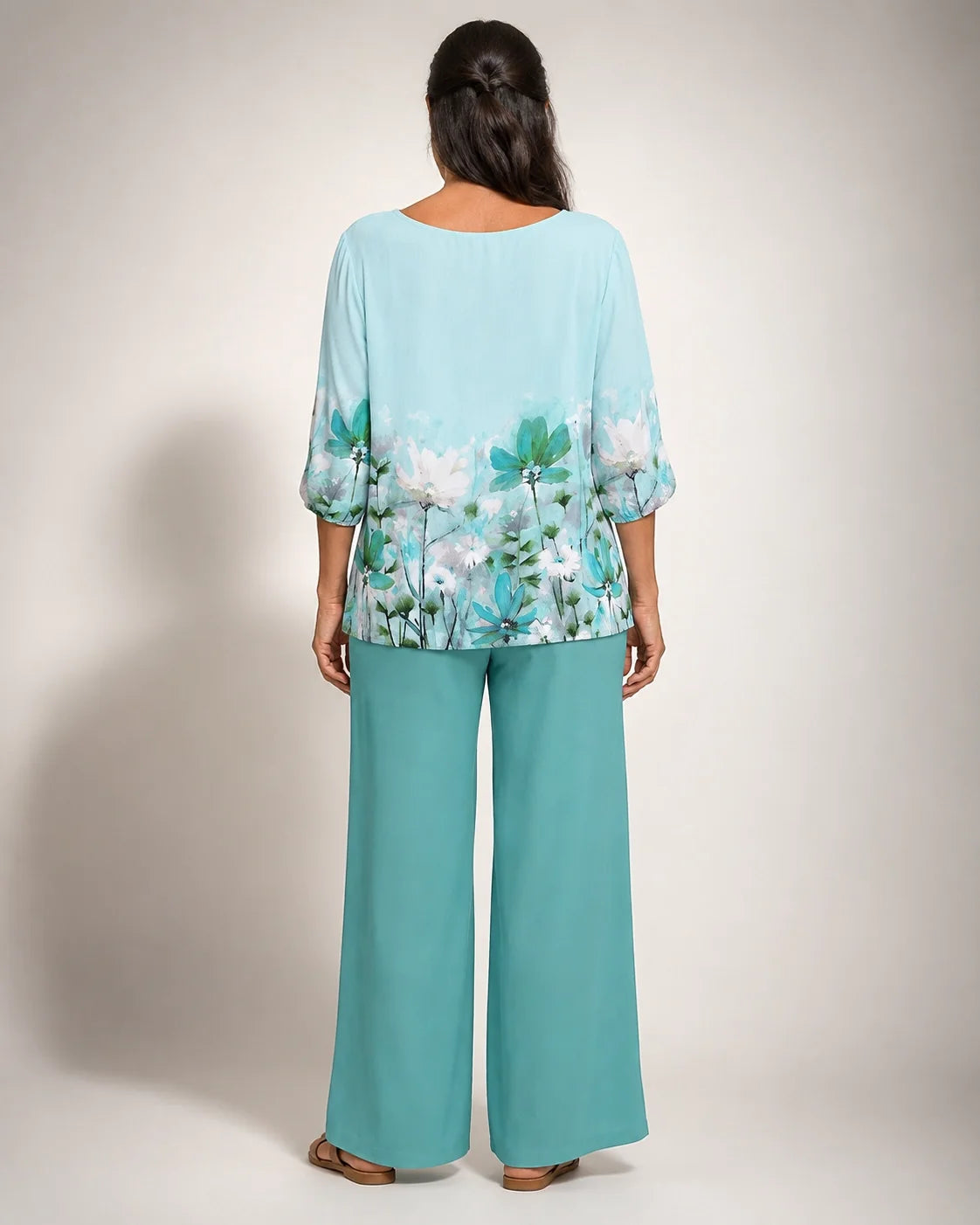 Domitila™ | Conjunto Floral Verde Salvia