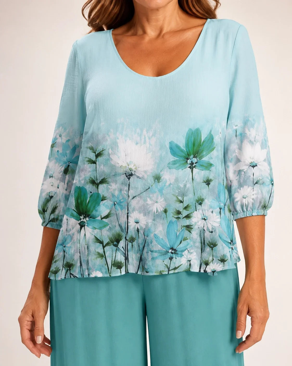 Domitila™ | Conjunto Floral Verde Salvia