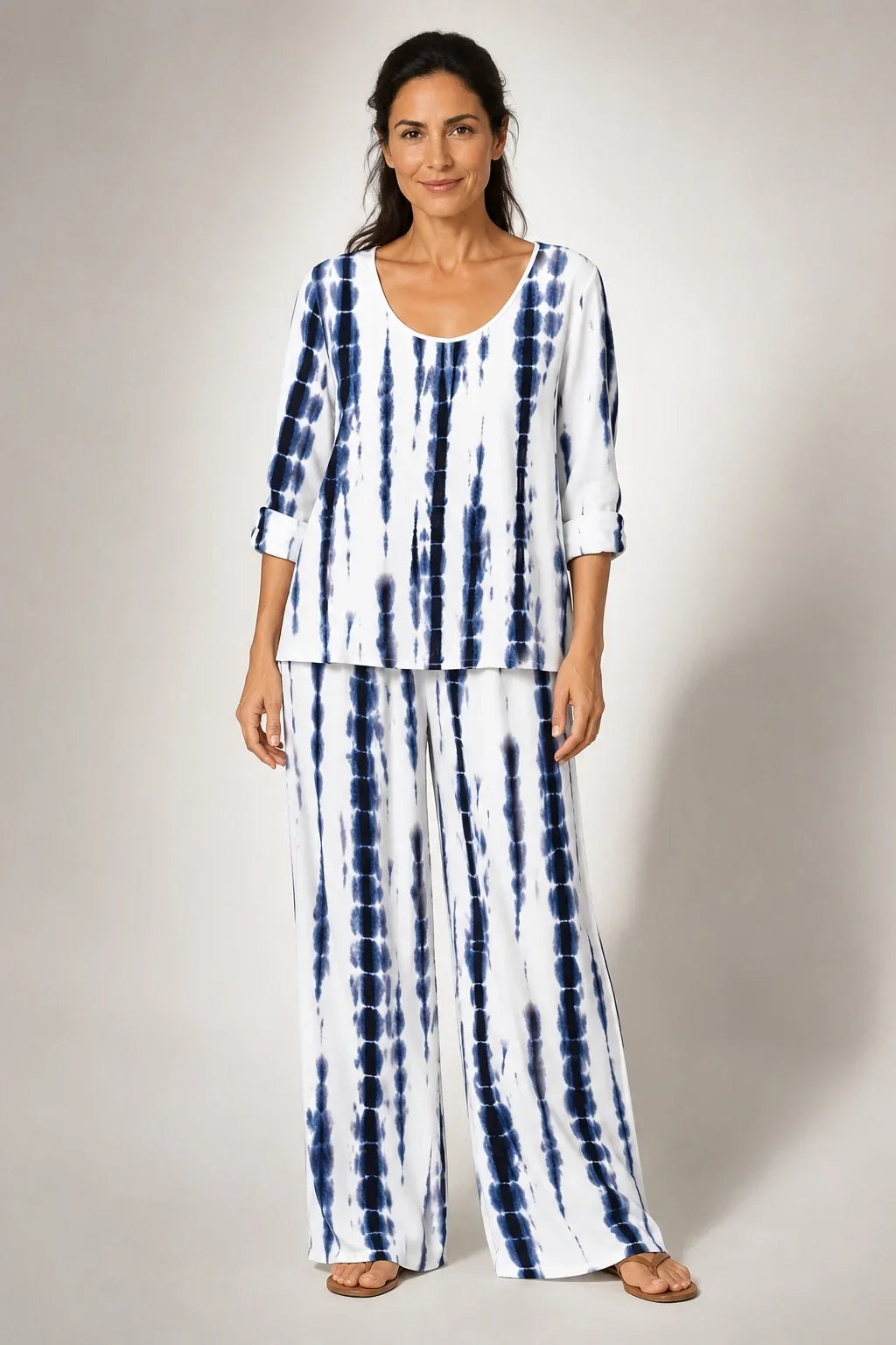 Bernarda™ | Conjunto de Rayas Blanco