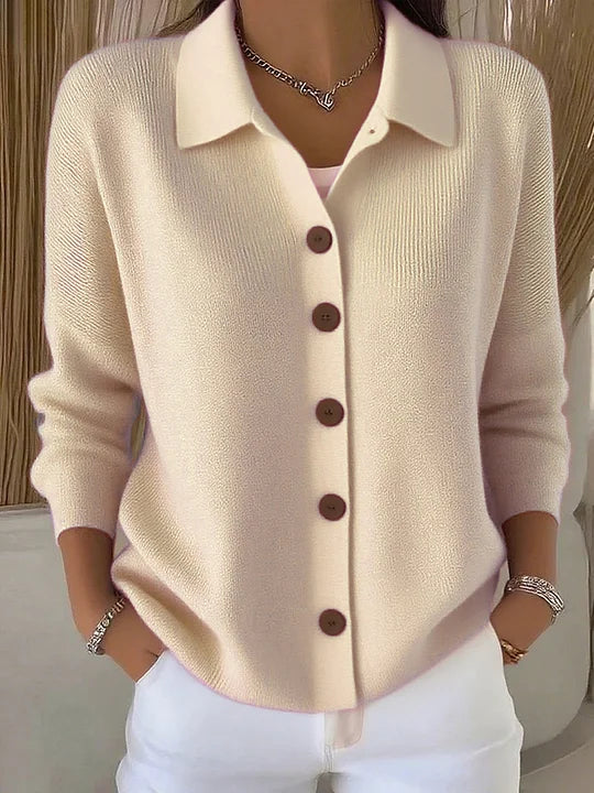 Josefina | Chaqueta de Punto con Cuello y Botones