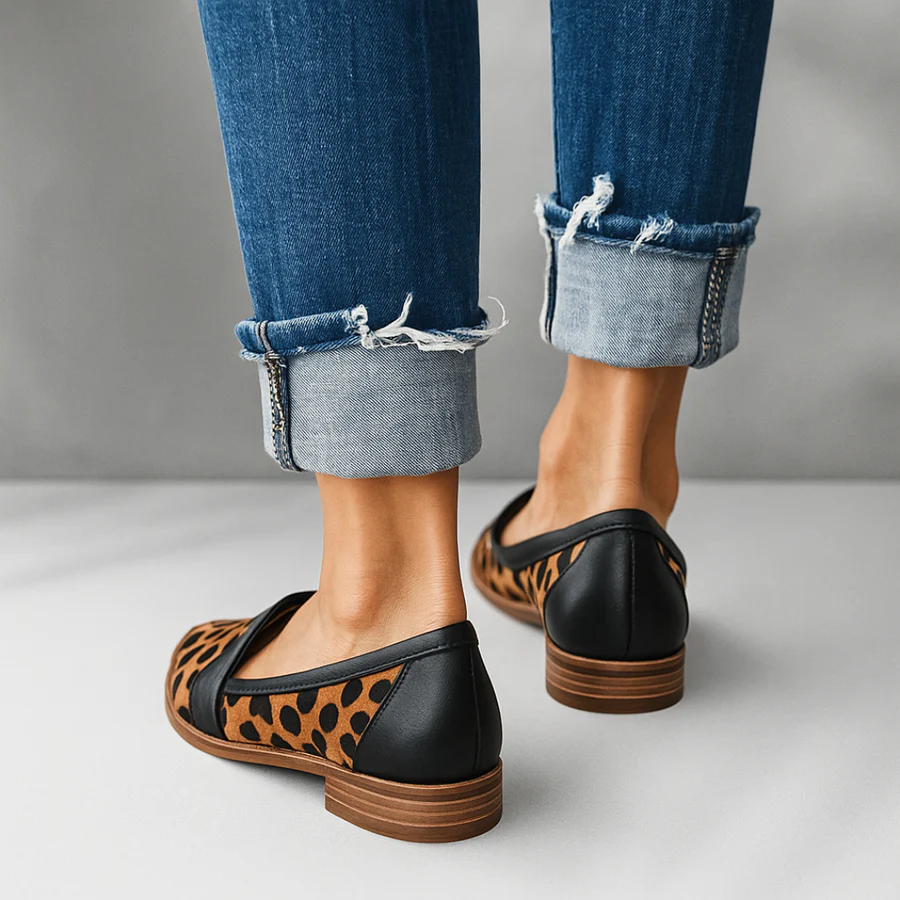 Esther | Mocasines de Ante Punta Fina Mujer Barra Penny