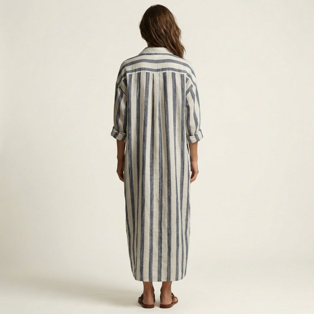 Nadia | Vestido Maxi de Rayas