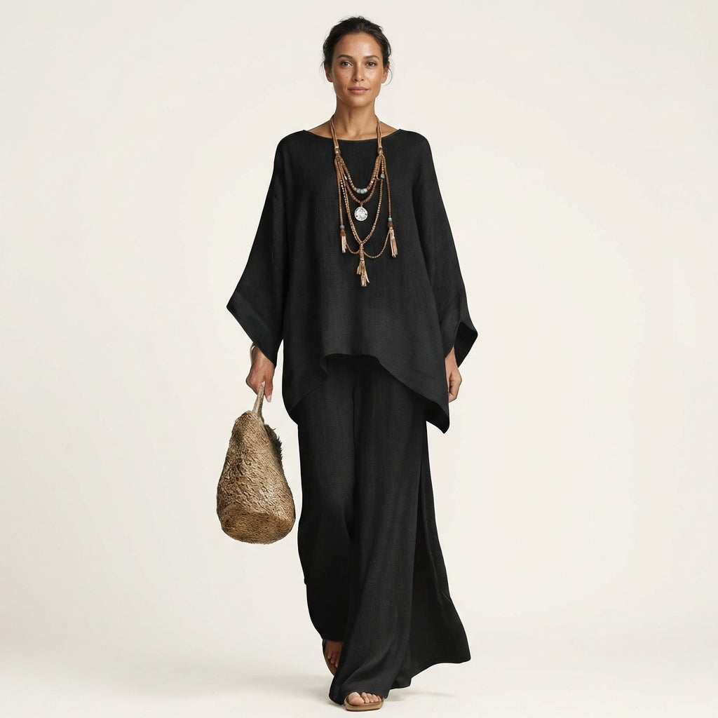 Amaya | Conjunto Boho en Mezcla de Lino