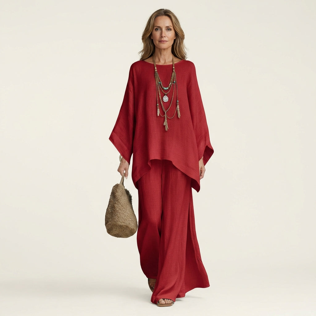 Amaya | Conjunto Boho en Mezcla de Lino