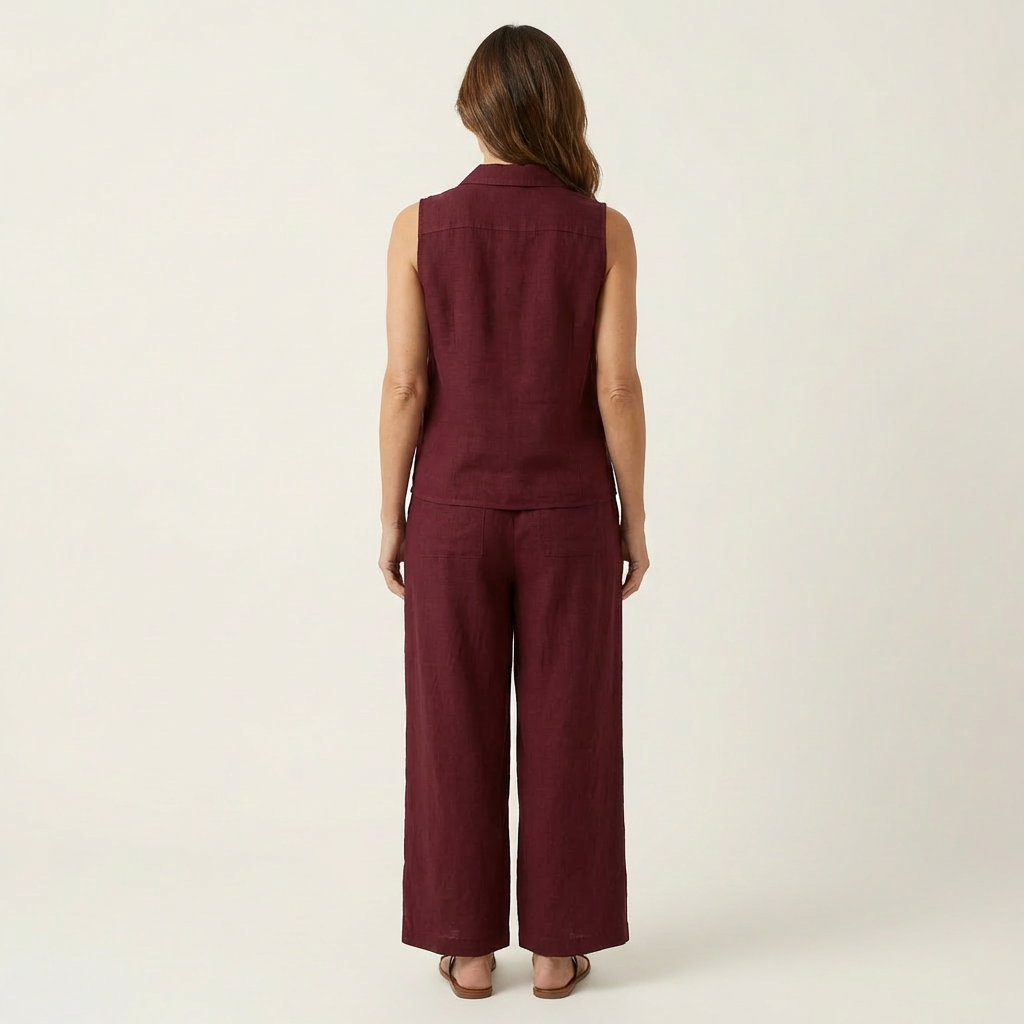 Vera | Conjunto de Top Cruzado y Pantalón Ancho