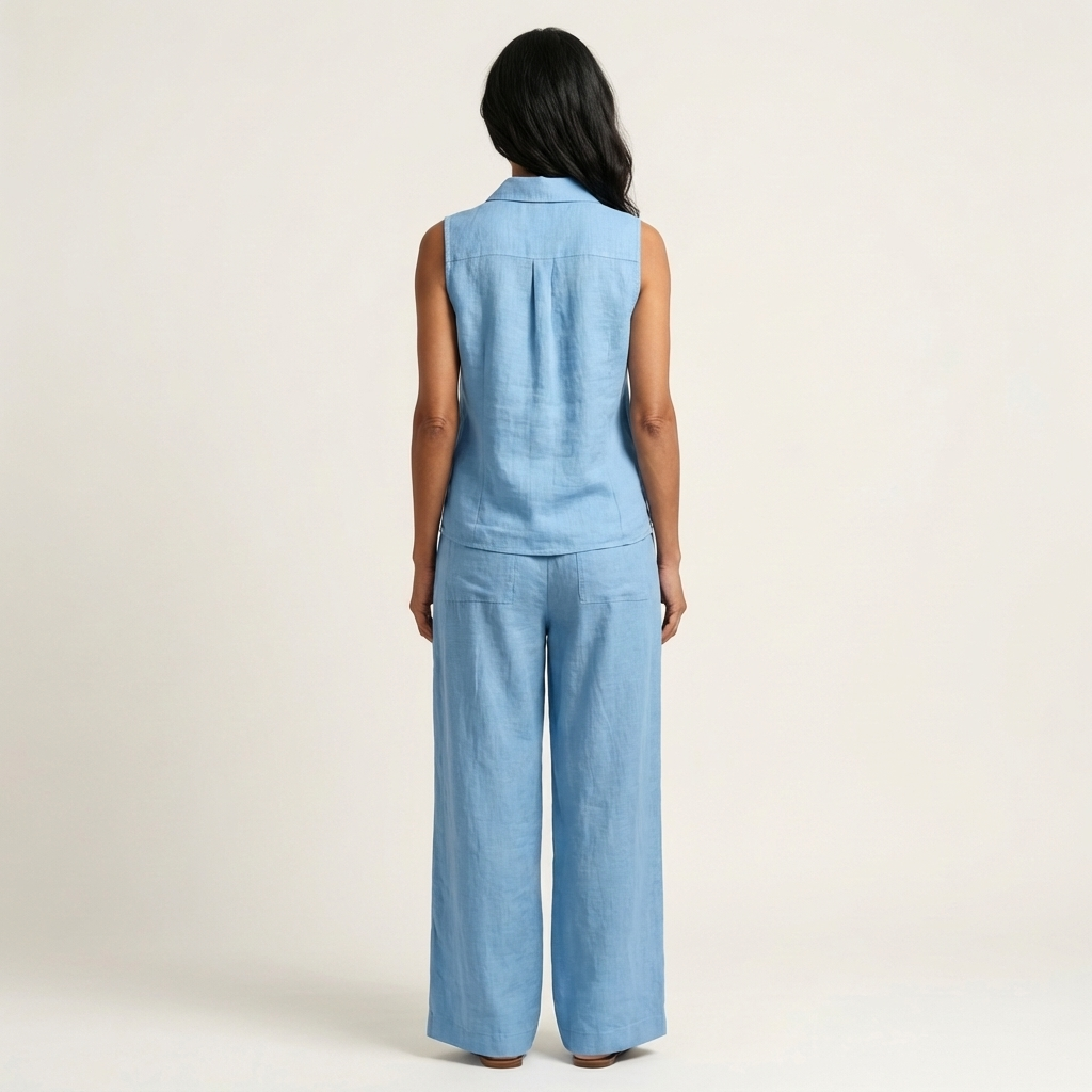 Vera | Conjunto de Top Cruzado y Pantalón Ancho