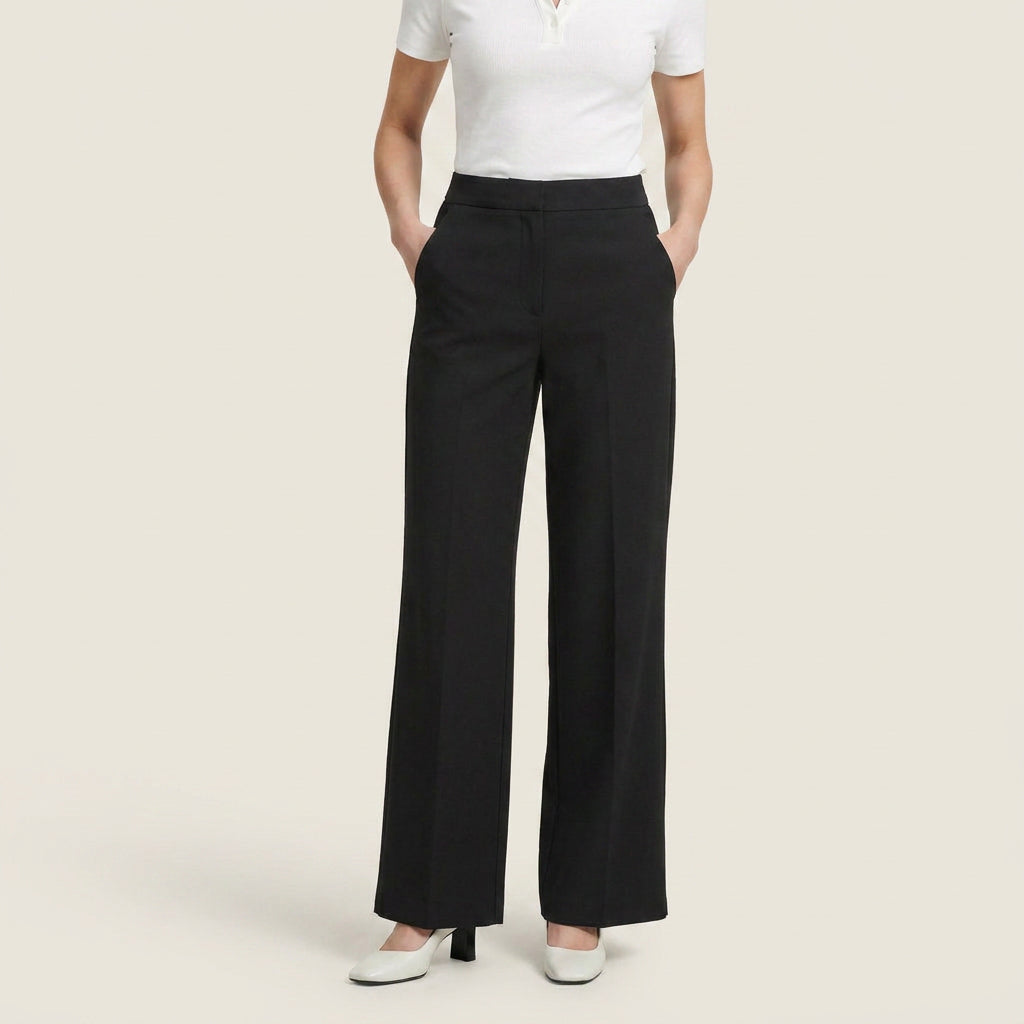 Elena™ | Pantalón Recto de Talle Alto
