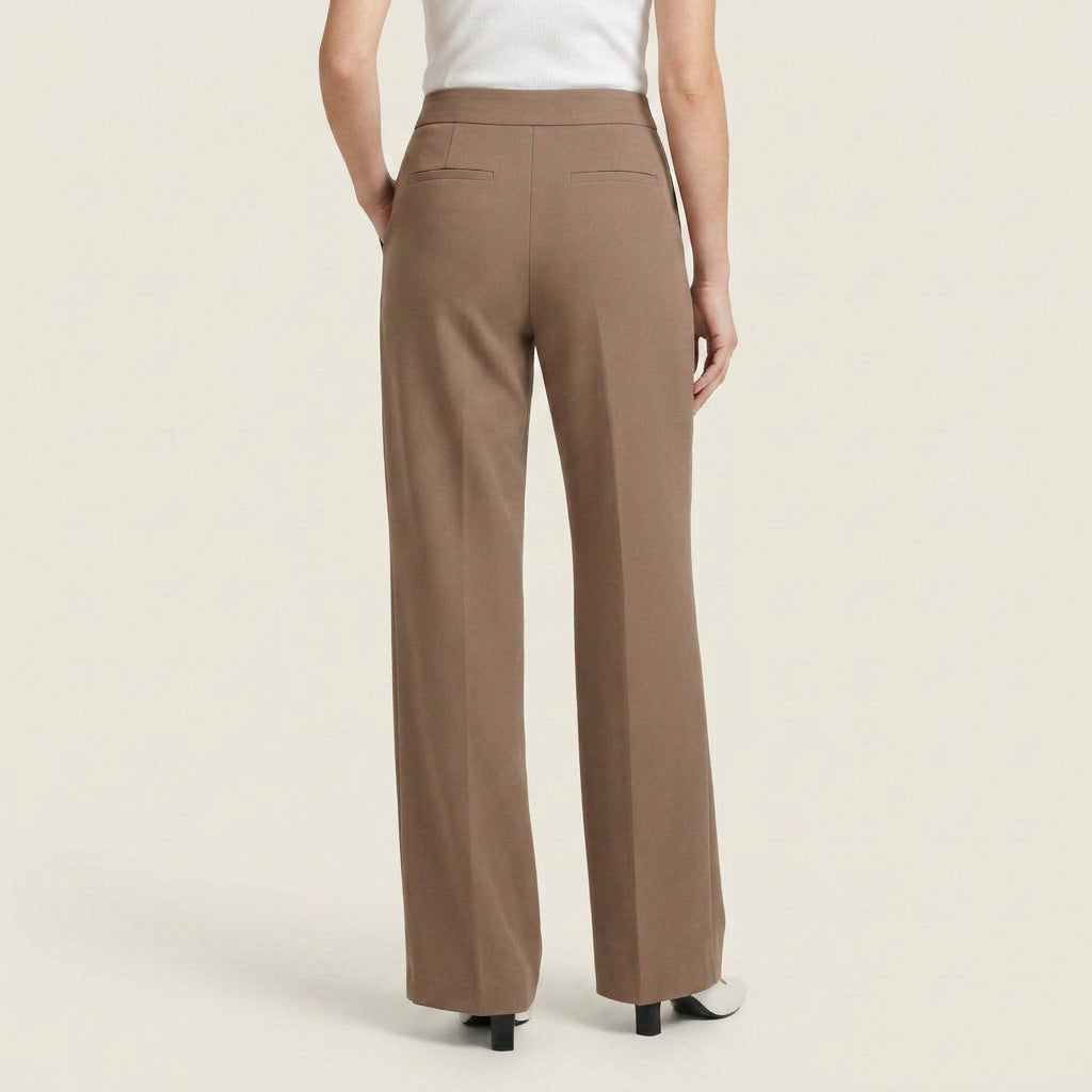Elena™ | Pantalón Recto de Talle Alto