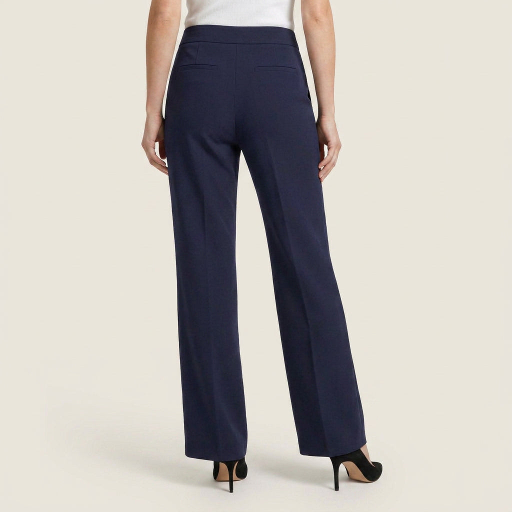 Elena™ | Pantalón Recto de Talle Alto