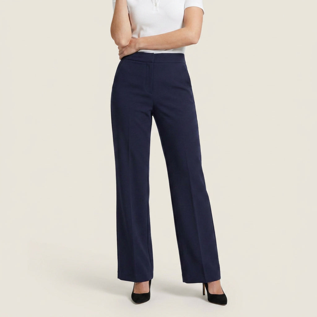 Elena™ | Pantalón Recto de Talle Alto